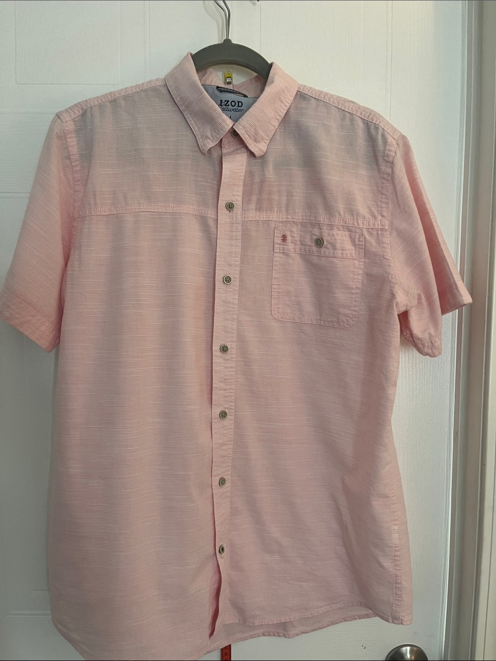 Izod Light Pink Short-Sleeve Button-Down Shirt